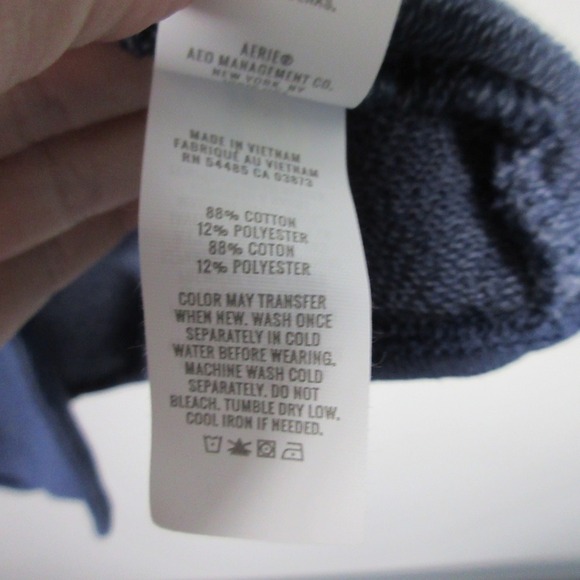 Aerie Knit Blazer Women L Blue Cotton Blend Pockets Casual Everyday Jacket 672 - Picture 5 of 12